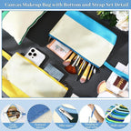 Silkfly 30 Pcs Cotton Canvas Makeup Bags Cosmetic Zipper Bags 10.2 x 5.5 x 2'' - Image 3