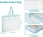 Qozary 5 Pcs Sew Project Bags for Quilting-A3 Sewing Craft Organizer Storage - Image 3