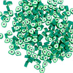 100pcs Green Avocado Polymer Clay Spacer Beads by LUBINGSHINE