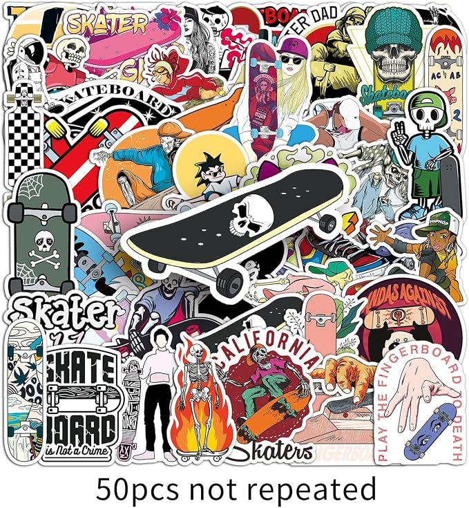 Cool Skateboard Stickers, Vinyl Waterproof Sticker Packs Bulk - Image 2