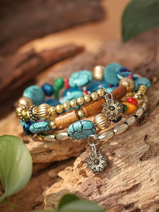 MINACHI Summer Boho Retro Style Multilayer Wrap Irregular Beads - Image 6