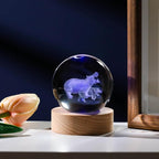 3D Hippopotamus Gifts for Women Crystals Ball 60mm - Image 5