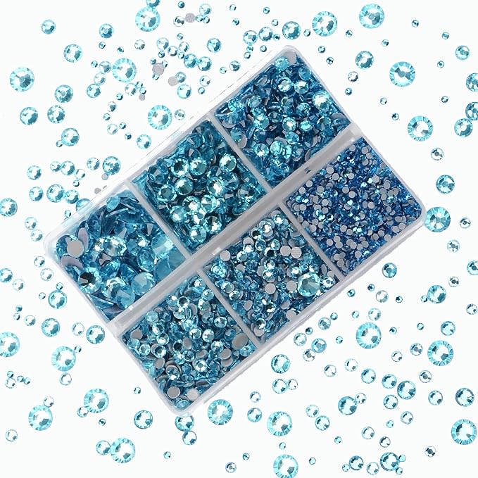 4000pcs Mixed Size Hot Fix Round Crystals Gems Glass Stones Hotfix Flat Back - Image 5