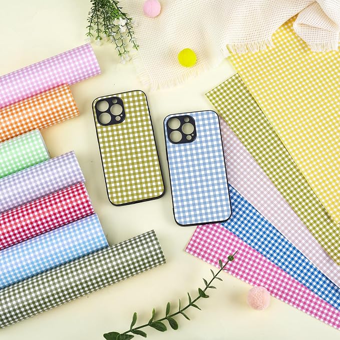 Tintnut Light Color Plaid Permanent Vinyl, waterproof, easy peel & stick - Image 7