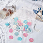 SUNNYCLUE 1 Box 40Pcs Shell Charms Seashell Charm Capiz Shells Slices AB Color - Image 6