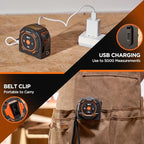 Laser Tape Measure 2-in-1, 197Ft Laser & 16Ft Digital Tape Measure | LCD Display - Image 8