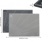23" x 17" Self Healing PVC Cutting Mat, A2-Black or Gray | Large, Double Sided - Image 4