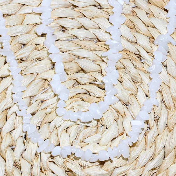 260pcs Natural White Jade Crystal Beads Chips 5mm to 8mm Irregular Gemstone - Image 5