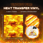 Tintnut Yellow Flame Heat Transfer Vinyl, stretch washable, suitable - Image 2