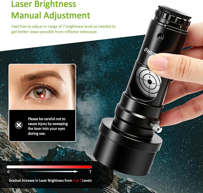 Astromania Laser Collimator for Newtonian Dobsonian Marca Telescopes, Telescope - Image 2