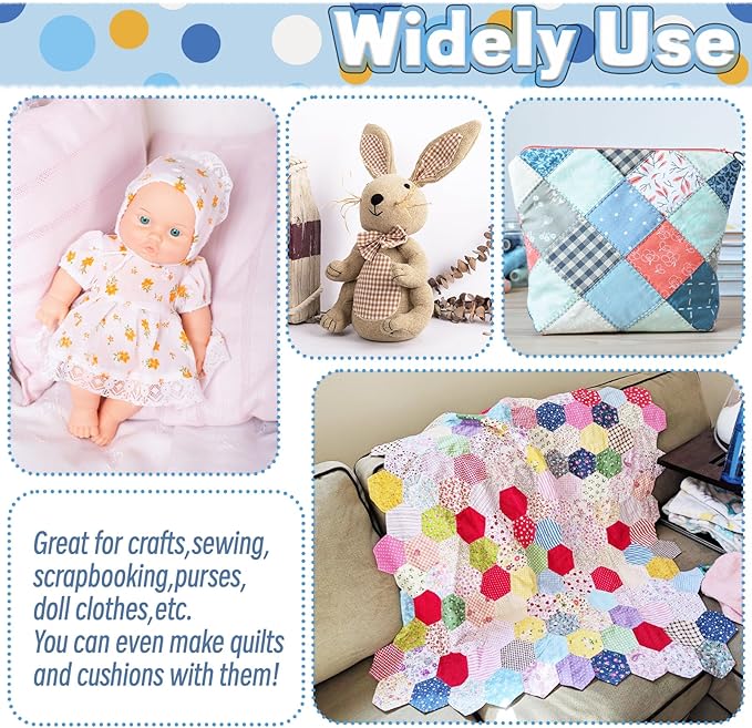150Pcs 4" x 4" Cotton Craft Fabric Bundle Squares, Squares Sheets Patchwork - Image 5