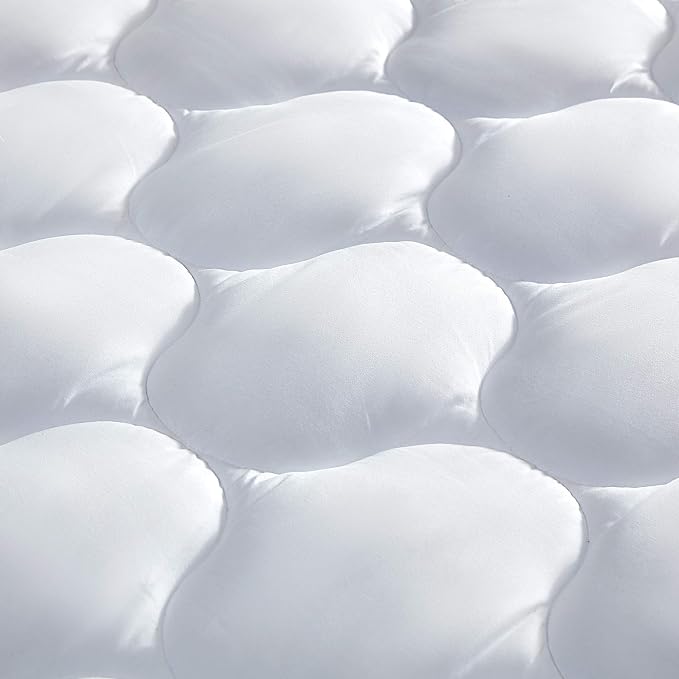SLEEP ZONE Quilted Fitted Queen Mattress Pad Cover - Image 6
