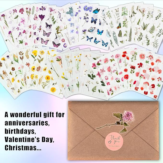 Arme Flower Stickers for Scrapbooking, Decorative Floral Stickers, Small Flower - Image 6