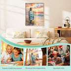 Paint by Numbers Kit for Adults, Beach DIY Acrylic Painting Kit, 16x20 Inch | - Image 7