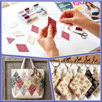Neworkg 600 PCS 1.5" Diamond 60 Degrees Piecing Paper Templates, Quilting - Image 6