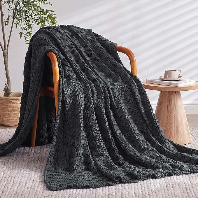 Knitted Weighted Blanket for Adult, No Beads Heavy Blanket 60” x 80'' 20lbs - Image 2