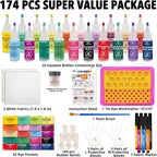 20 Colors Tie Dye Kit, 1 Tie Dye Workstation, 7 Set Fabric Markers, Non Toxic - Image 2