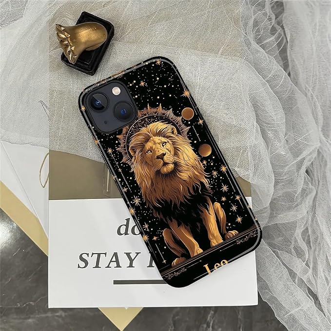 ZHEGAILIAN Case for iPhone 15 Plus, Galaxy Lion Gold Durable Shockproof - Image 6
