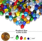 QYGL 0.55LB Colorful Clear Glass Pebbles, Tumbled Sea Glass Stones - Image 3