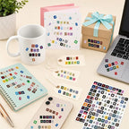 3912 Pcs Letter Stickers for Scrapbook Supplies, Vintage Alphabet Stickers | 36 - Image 7