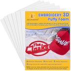 New brothread - 16 Options- 6PCS Embroidery Puffy Foam 9″x12″ Large Size 3MM by Newbrothread