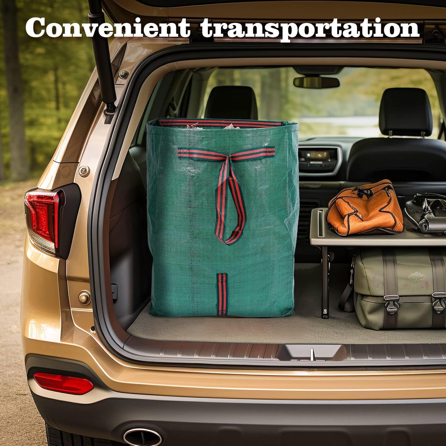 72 Gallon Leaf Collector,3-Pack Yard Waste Bags,Large Dustpan-Type Lawn and Leaf Bags, Leaf Bags for Yard Debris,Grass Clippings,Collapsible Trash Can for Parties,Laundry,Camping