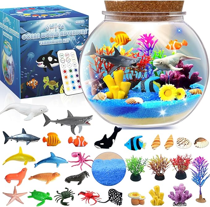 Ocean Light Up Terrarium Kit for Kids by Kiddgroo