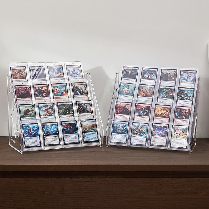 DEEIF 4 Tier Acrylic Trading Card Display Stand, Toploaders, PSA Graded Cards - Image 7