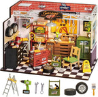 Rolife DIY Miniature House Kit Garage Workshop, Build 1/20 Mini House Building by Rolife