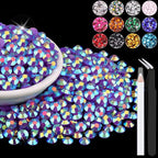 4000PCS 5mm Resin Jelly Rhinestones in Bulk, Bedazzling Flatback Crystals by BELLEBOOST