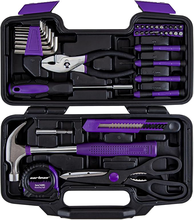 CARTMAN 39-Piece Household Tool Set, DIY projects, furniture setup, and daily by CARTMAN