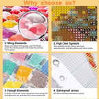 Magic Book Diamond Art Kits for Adults Beginner, DIY Girl Read Books Diamond - Image 8
