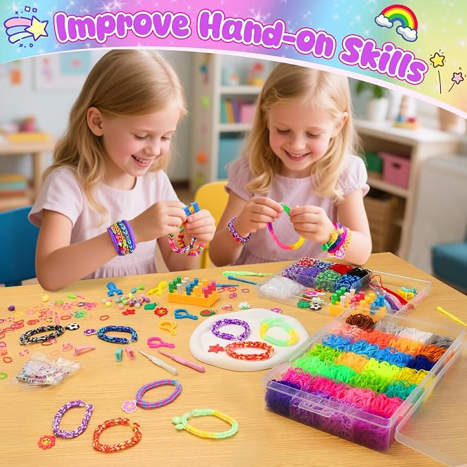 UUEMB 10000+ Rubber Band Bracelet Kit, Colorful Loom Bracelet Making Kit - Image 5