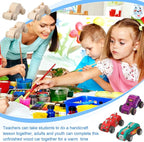 Sumind 12 Pieces Wood DIY Car Toys Unfinished Wooden Cars Paintable Race Cars - Image 6