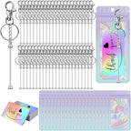 42/84/126 Pcs Beadable Keychain Bars Bulk Blank DIY Beaded Keychain Making by Unknown