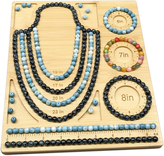 Petoysoso Bead Boards for Jewelry Making, Bamboo Beading Tray Design Mat for - Image 3