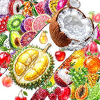 50Pcs Crystal Fruit Aesthetic Stickers - Image 4