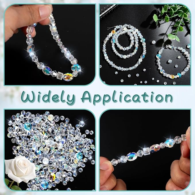 636Pcs Glass Beads for Jewelry Making, AB Color - Image 4