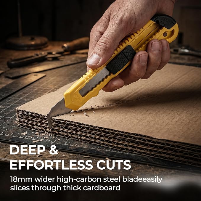 Nicpro 15 PCS Utility Knife Box Cutters Retractable Razor Knife 9mm - Image 2