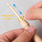 12PCS Punch Needle Kit, Adjustable Punch Needle Tool, Wooden Handle Embroidery - Image 4