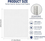 13 Mesh Needlepoint Canvas20x17.3，Blank Needlepoint Canvas 100% Cotton | - Image 2