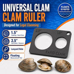 Clam Measuring Tool | 1.5" Quahog & 2.5" Soft-Shell Clam Gauge | Floats in - Image 2