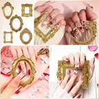 15 PCS Mini Vintage Frames, Tiny Resin Antique Frames, Small Gold picture photo - Image 7