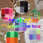 5800Pcs Glow in The Dark Pony Beads Bulk, 30 Colors Rainbow Kandi Bead - Image 3