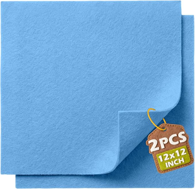 Sky Blue Soft Felt Sheets for Crafts, 1.6mm Thick, Handmade Crafts, DIY Projects by Grainear