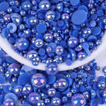 2000PCS AB Color Imitation Half Round Pearls Bead Loose Beads Gems, Mixed Sizes by UYTRDVG