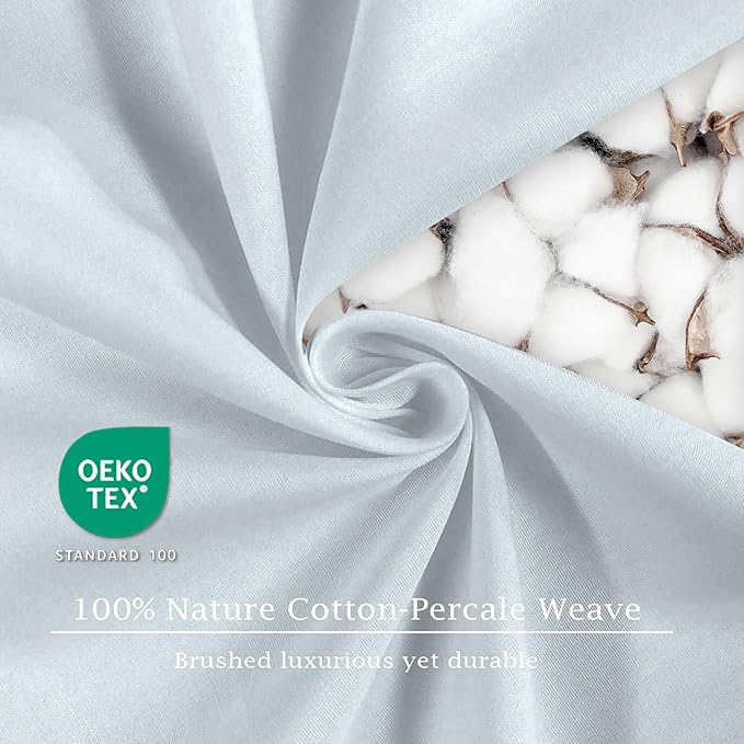 FreshCulture Pure Cotton Fitted Sheets King Size, 300 Thread Count Percale - Image 6