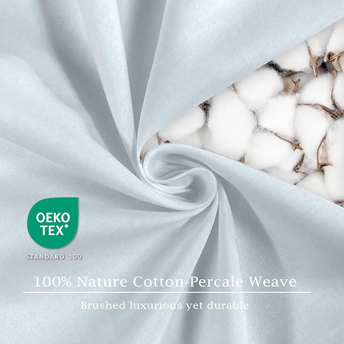 FreshCulture Pure Cotton Fitted Sheets California King Size, 300 Thread Count - Image 6