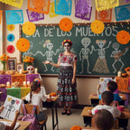 Taobary 24 Pcs 7.09'' Fiesta Flower Cutouts Classroom Bulletin Board - Image 3