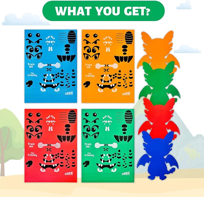 VKPI 4 Pieces EVA Foam Art Crafts Gift Kit, Creative Make Your Own Dragon - Image 3